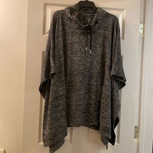 Style & Co Poncho with a hoodie & pockets